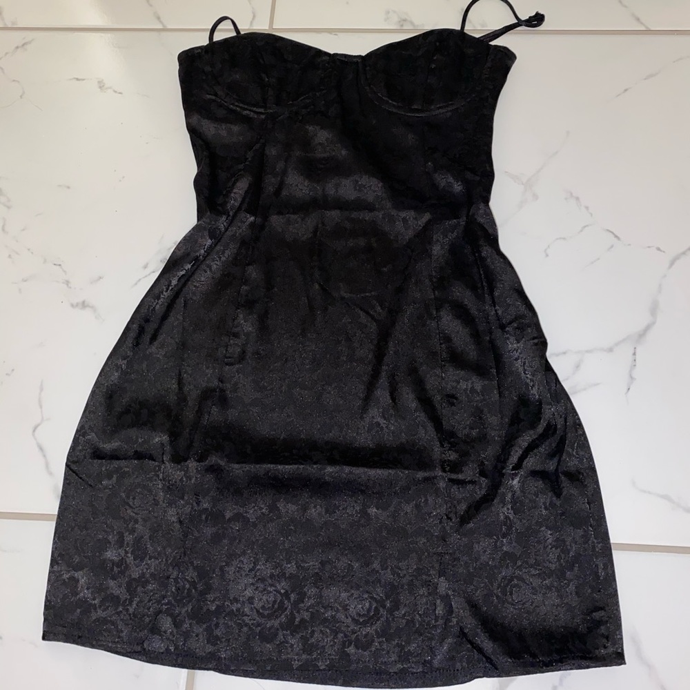 black mini dress